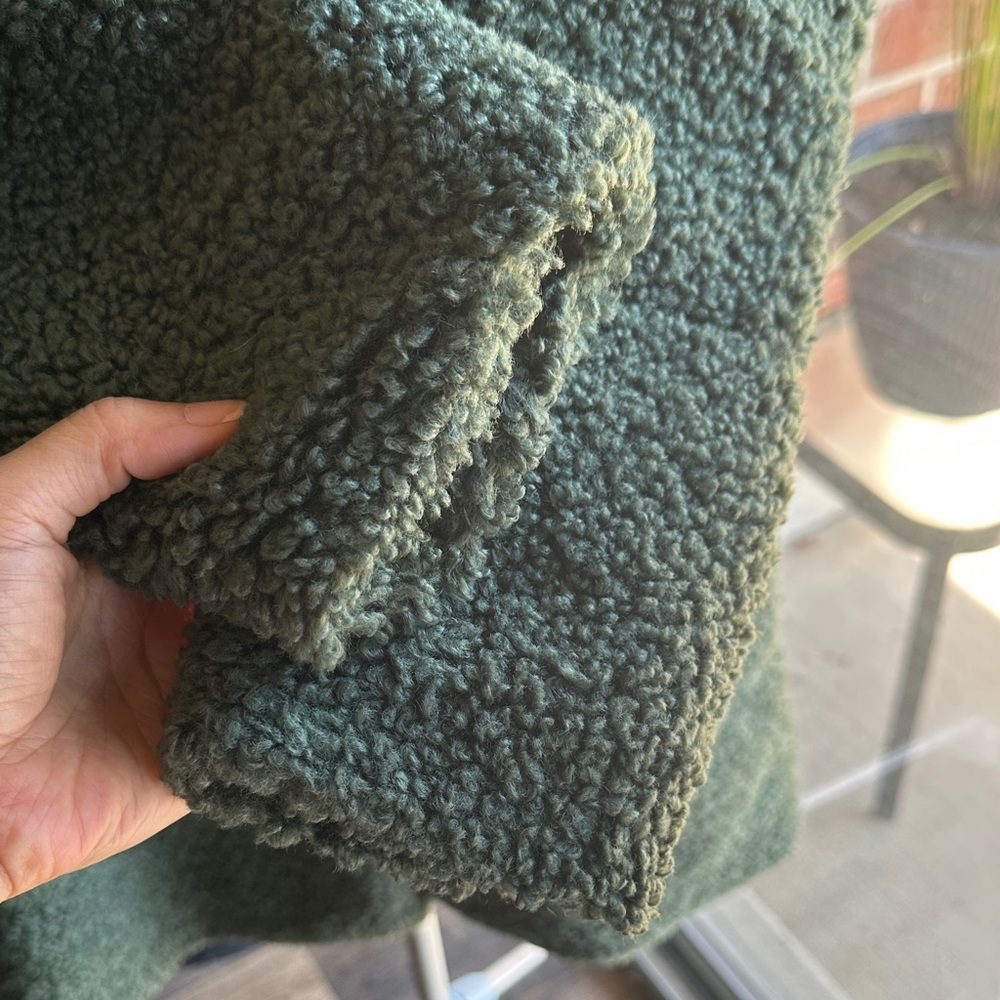 Monrow Forest Green Teddy Jacket - Picture 9 of 14